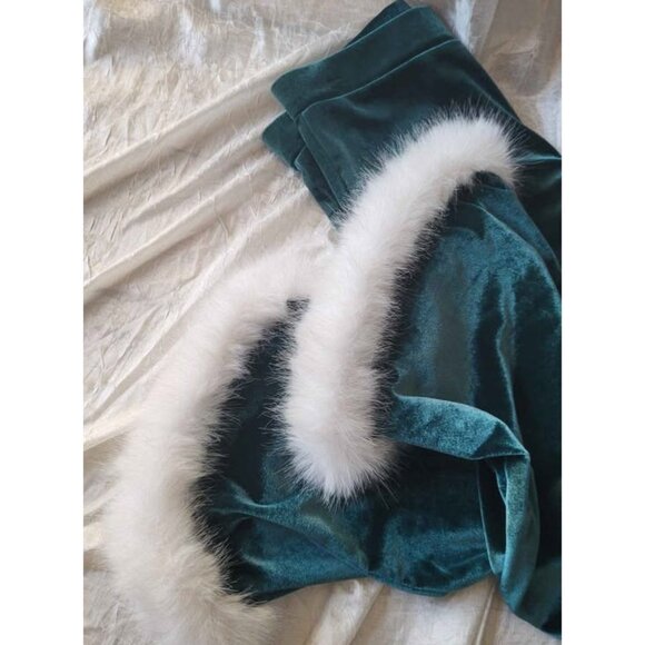 CHRISTMAS LOUNGE SET GREEN VELVET SZ M - Picture 4 of 8